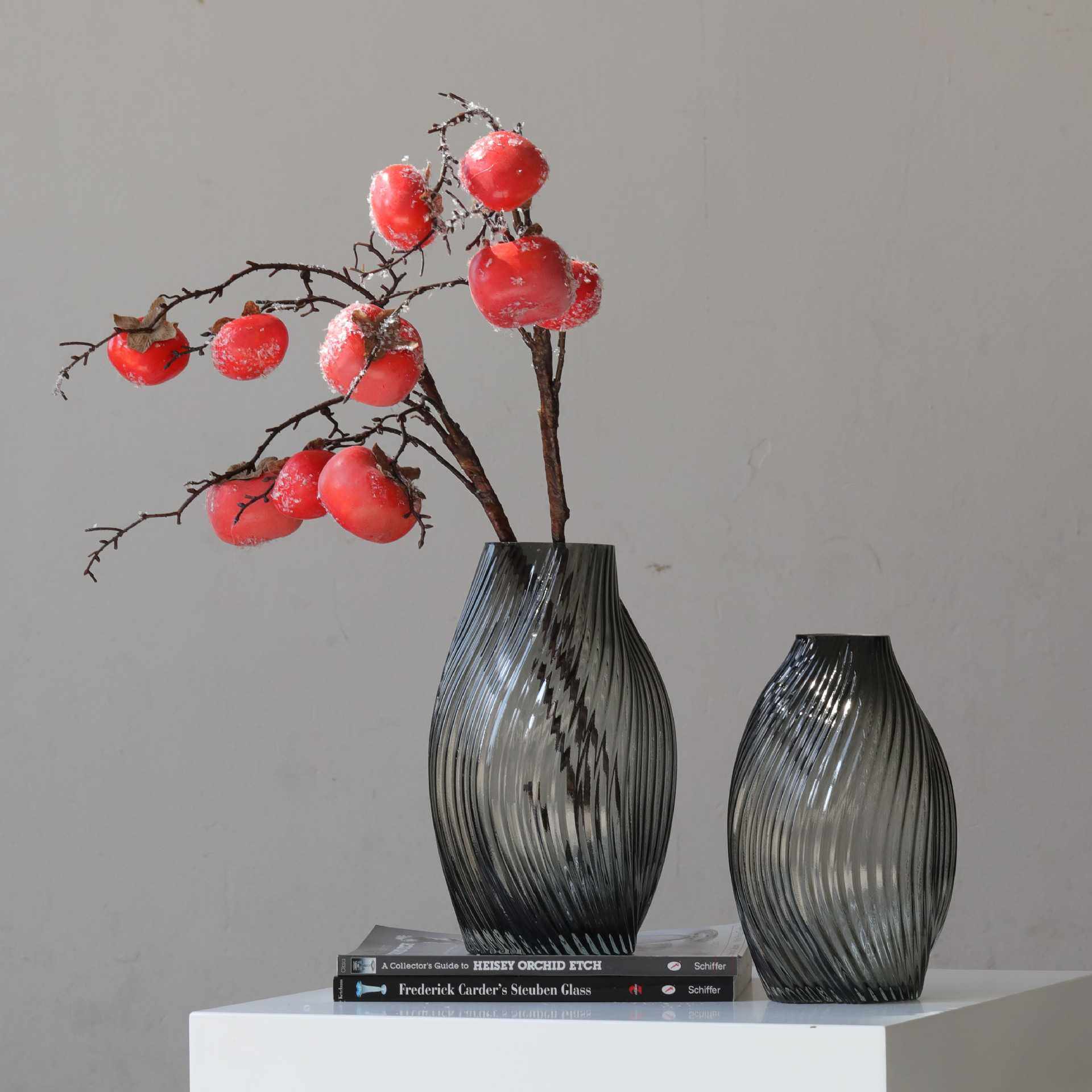 现代简约透明烟灰玻璃小花瓶客厅清新仿真花插花瓶家居装饰摆件,玩具/童车/益智/积木/模型,垂直悬浮玩具,淘宝优惠券,粉丝福利购,淘宝优惠卷