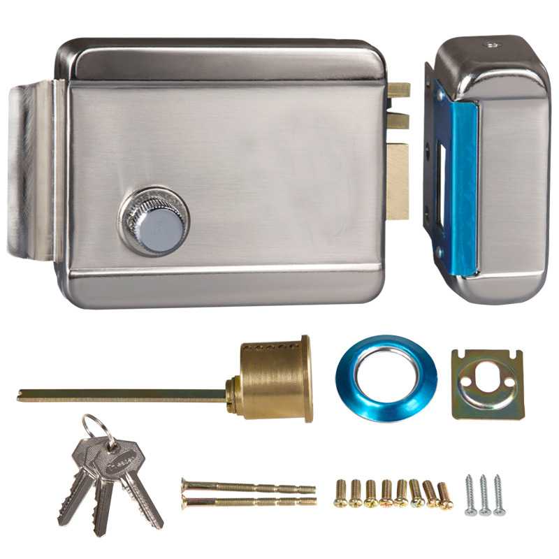 1073拉丝单头电控锁 防盗门家用电子密码刷卡电磁锁小区楼宇遥控