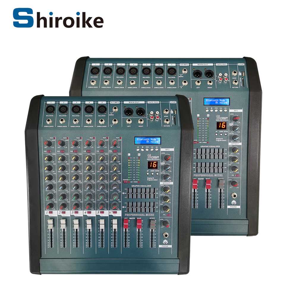 专业6/8通道大功率功放调音台GAX-808  带16DSP蓝牙均衡器调音台