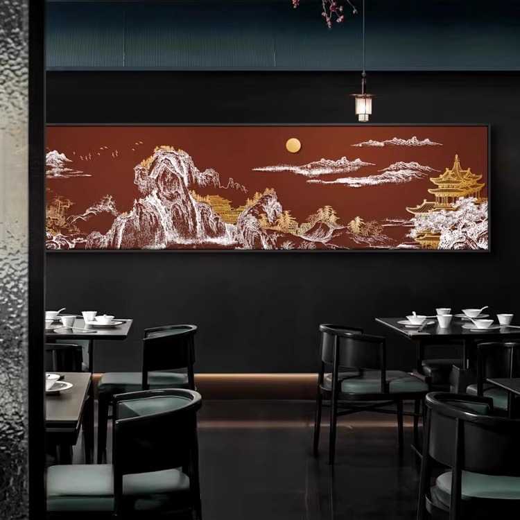 抽象客厅装饰画现代简约沙发背景墙挂画肌理画玄关轻奢高级感壁画