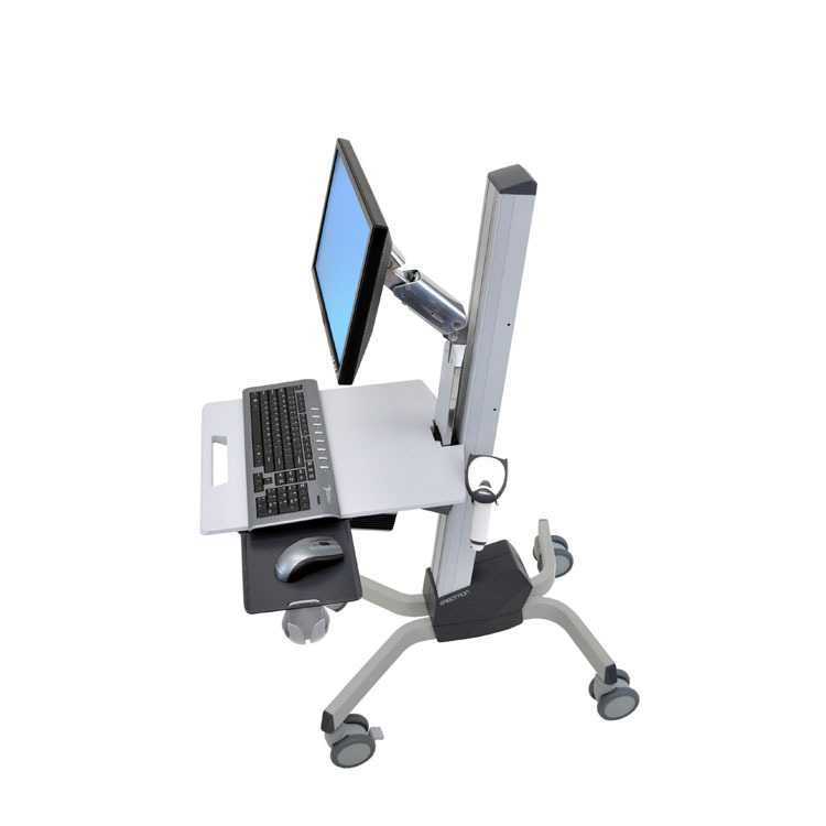 爱格升Ergotron一体化电脑推车机房教学移动电脑升降桌24-206-214