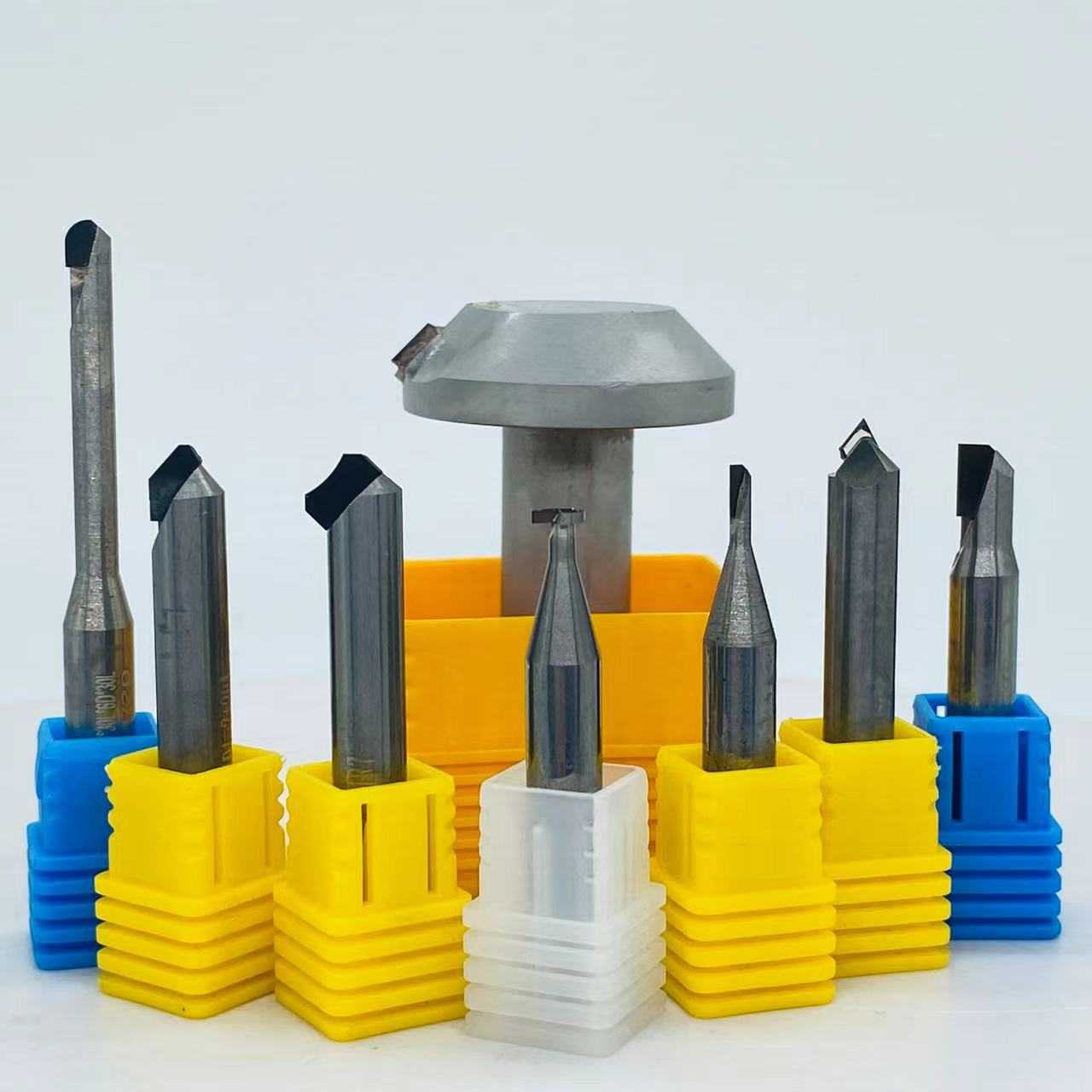 PCD金刚石铣刀铜铝合金塑胶亚克力高光加工钻石刀雕刻机钨钢