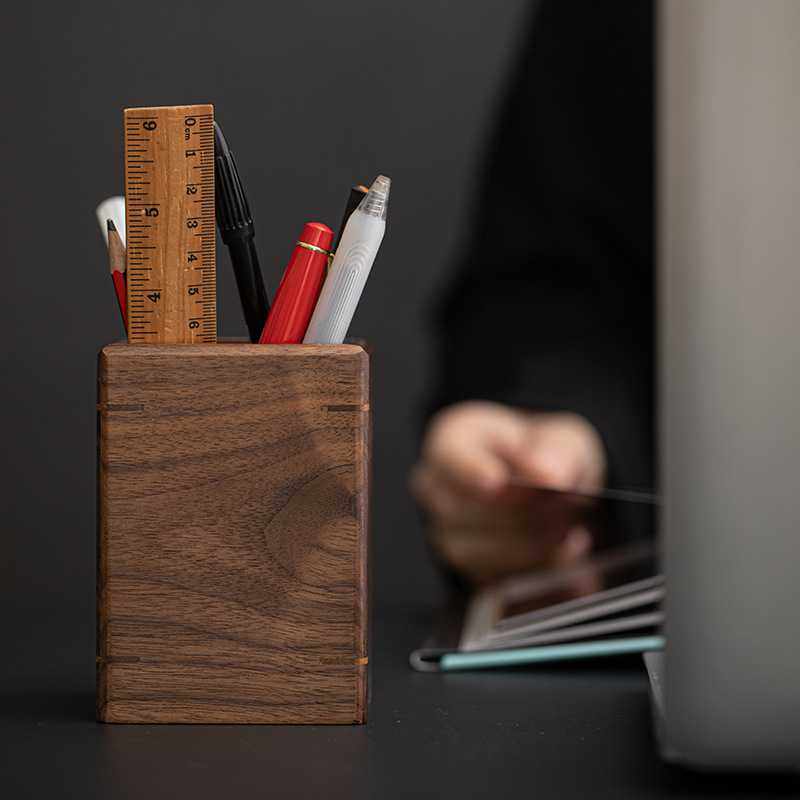 黑胡桃木茶道六君子实木收纳筒茶笔茶刀配件书房木质笔筒收纳盒,电子元器件市场,其它元器件,淘宝优惠券,粉丝福利购,淘宝优惠卷