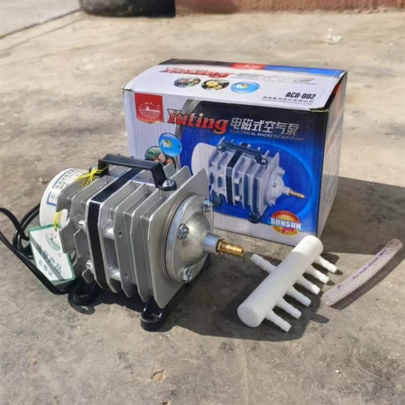 渔亭牌 森森ACO-002 电磁式增氧机 空气泵 35W6孔 可用游泳圈打气