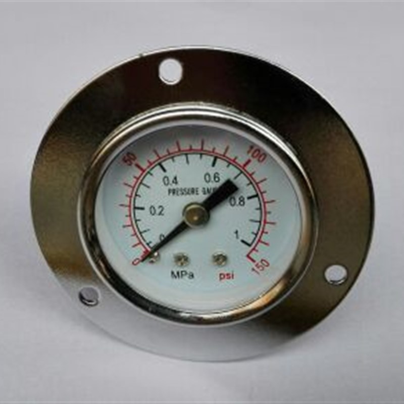 轴向带边压力表1mpa 壳直径40mm 带内丝m10x1快插外径8mm软管接头