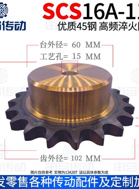 盛天链轮SCS链轮加工成品 SCS1寸16A11齿 高精度耐磨损 申马传动