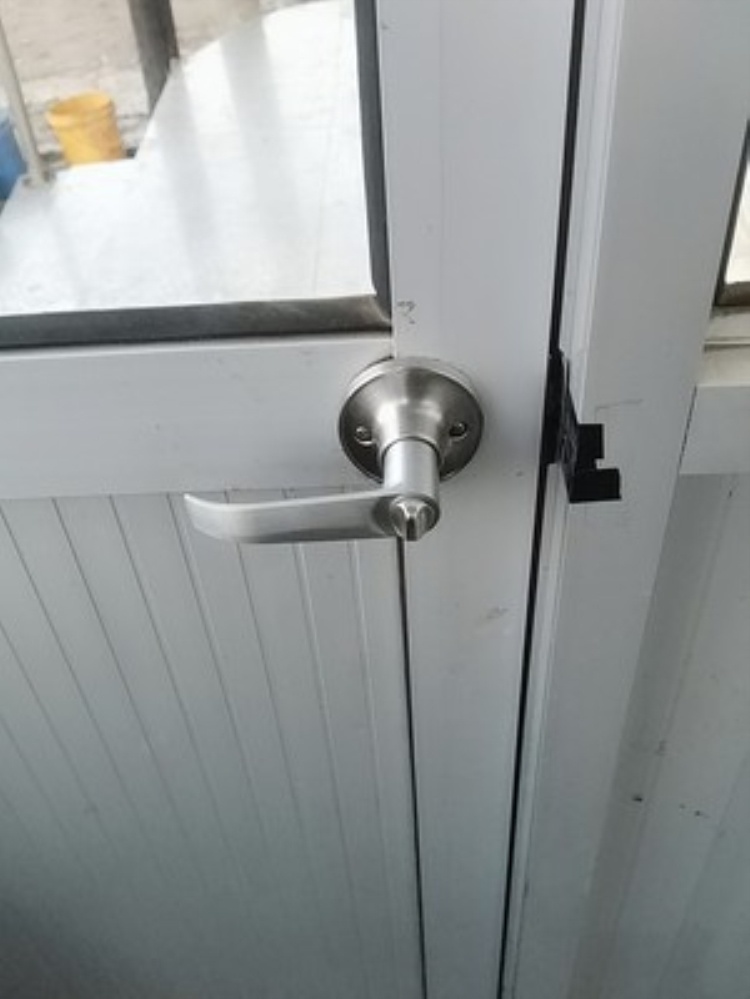 .彩钢门锁三杆式卧室塑钢门卫生间门锁具通用形泡沫门锁球形锁钢