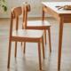 樱格林餐椅北欧餐全实木无桃木靠背日式 复古原木色家用学桌椅子习