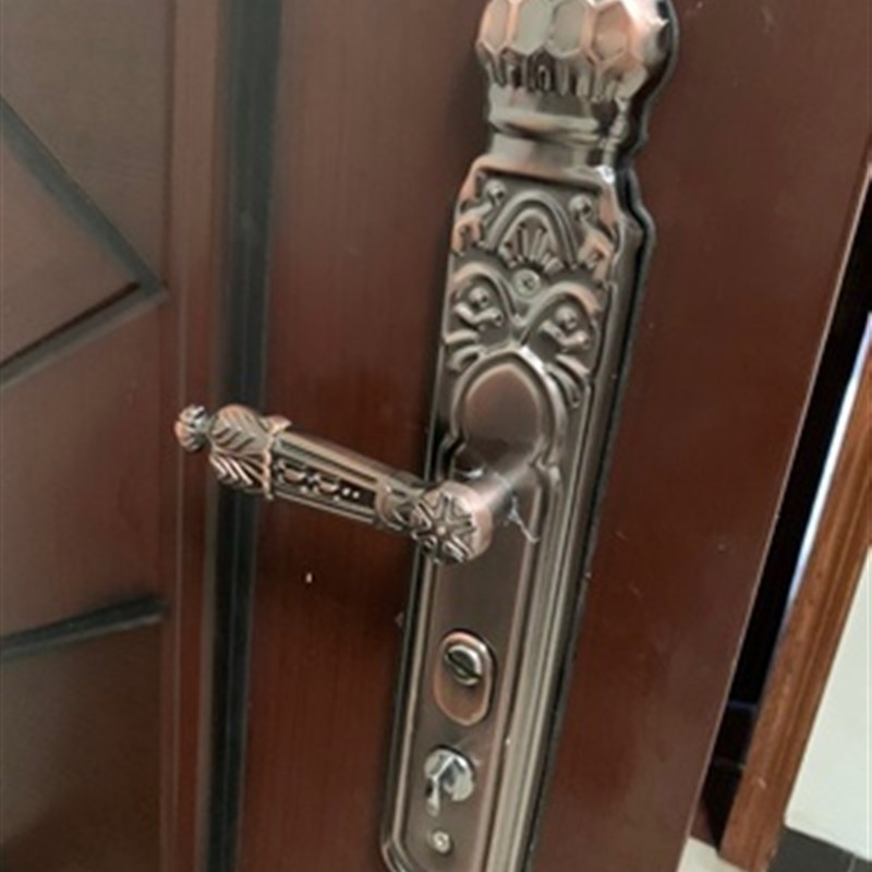 防盗门把手 锁 红古执手锁防盗门锁拉手整套面板把手 大门锁手柄
