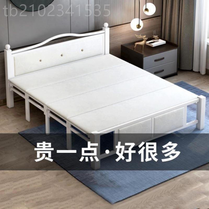 折床双人1米8宽午BEC休折叠叠床的钢架高级午椅休折叠床可拆收单