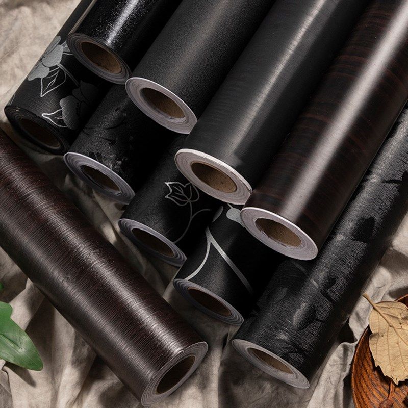 纯黑黑色贴纸自粘磨砂桌面家具翻新装饰防水壁纸哑光贴膜墙贴墙纸,家居饰品,软装墙贴,淘宝优惠券,粉丝福利购,淘宝优惠卷