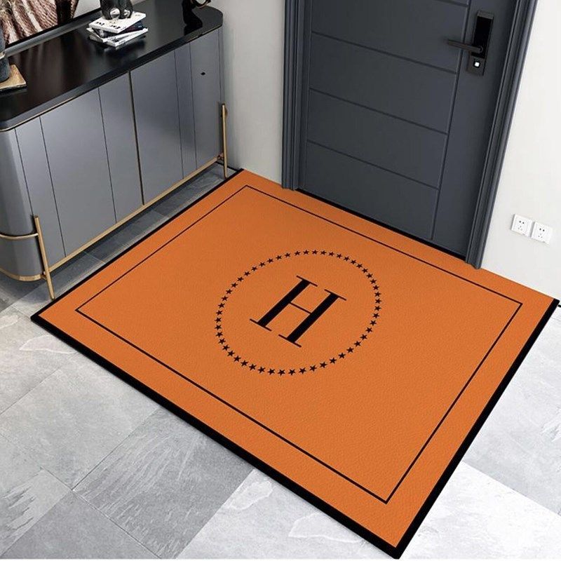 轻奢现代入户门地垫可擦洗脚垫橙色皮革可裁剪门口垫子家用门厅垫,居家布艺,入户地垫,淘宝优惠券,粉丝福利购,淘宝优惠卷