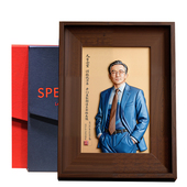 手绘风格 定制送领导老师同事医生闺蜜离职礼品物 浮雕画退休毕业季