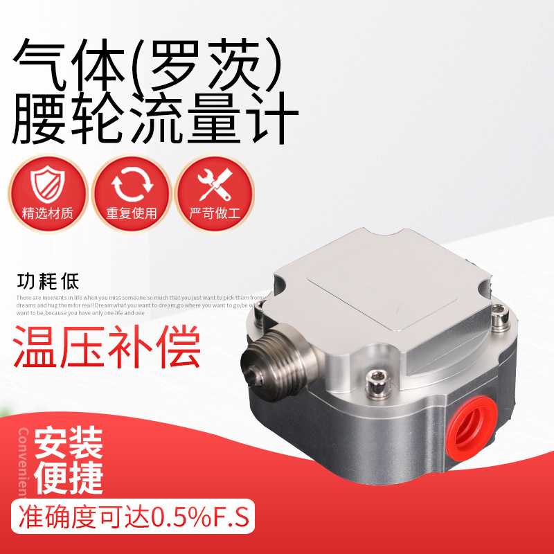 微小气体腰轮流量计数显一体智能罗茨流量仪表小型腰轮