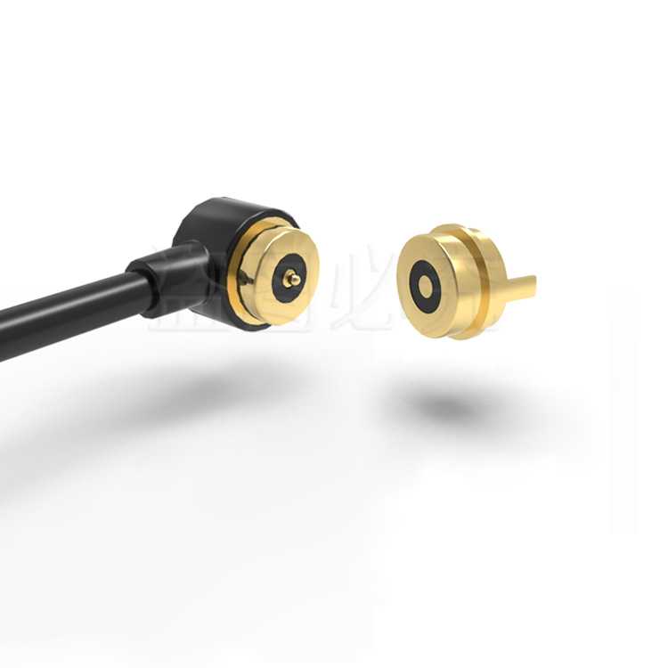 磁吸连接器8mm10mm 8mmpogopin磁吸线2pin端子充电头 8直径mm