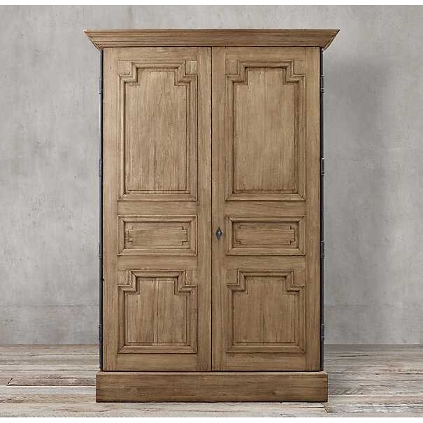 美式乡村实木书柜 欧式2门书柜书架法式复古做旧衣柜储物柜实木柜