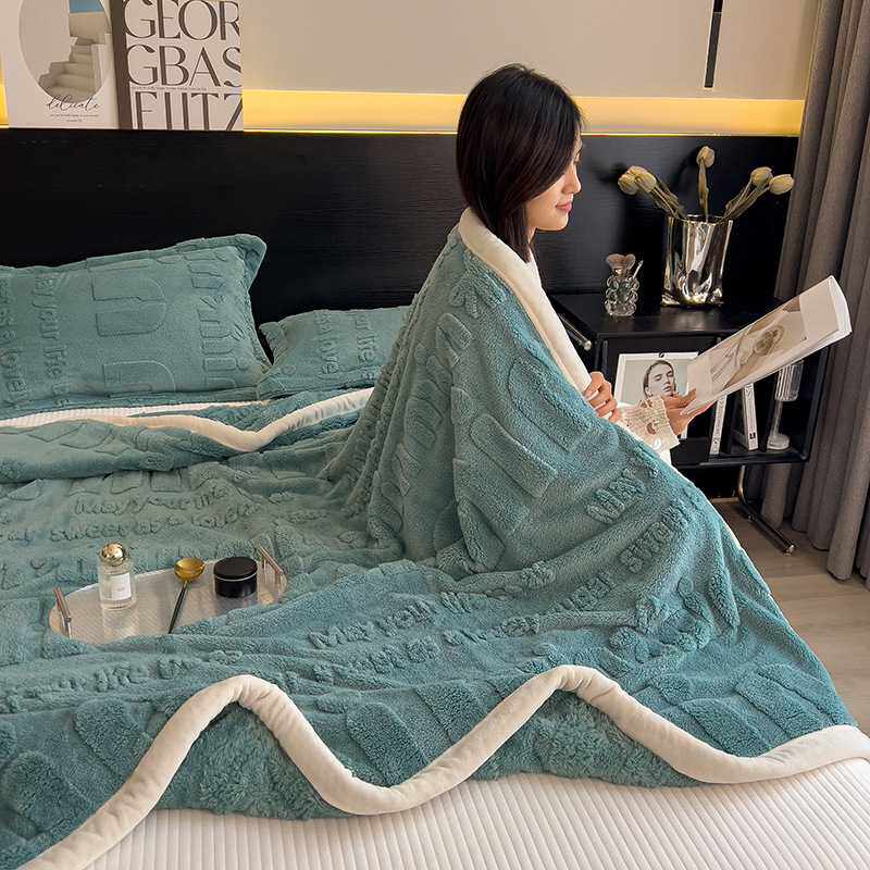A类舒棉绒毛毯加厚冬季牛奶绒小毯子办公室午睡毯床上用沙发盖毯