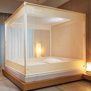 床上蚊帐防摔防蚊1.2儿童蚊帐卧室双开1.5m1.8m支架防止掉床纱帐