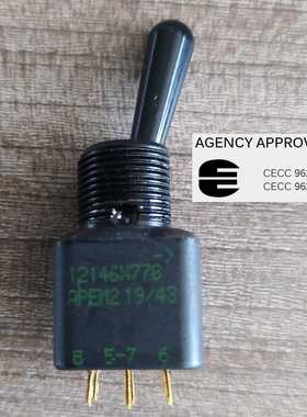 APEM防水等级IP67全黑色钮开关扳扭子CECC认证型号12146X778