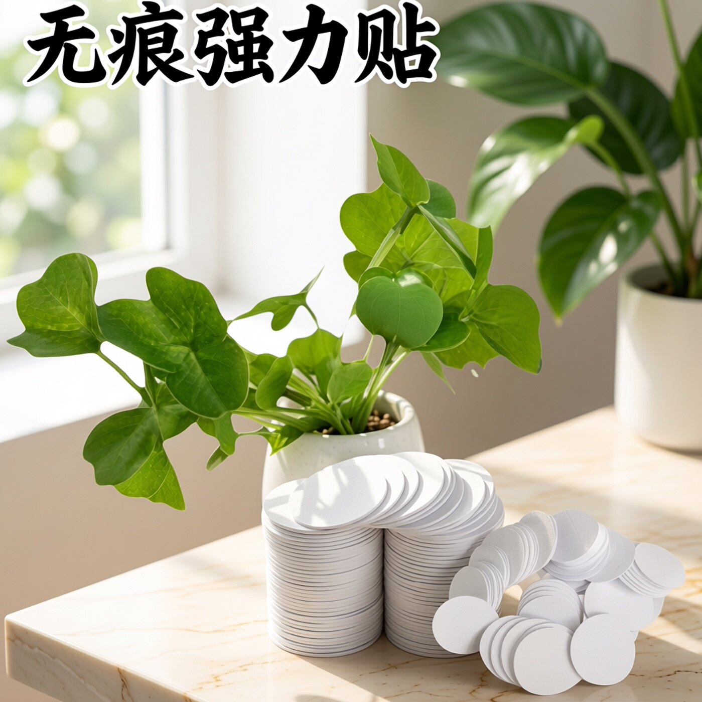 圆形双面胶无痕强力固定贴纸粘贴