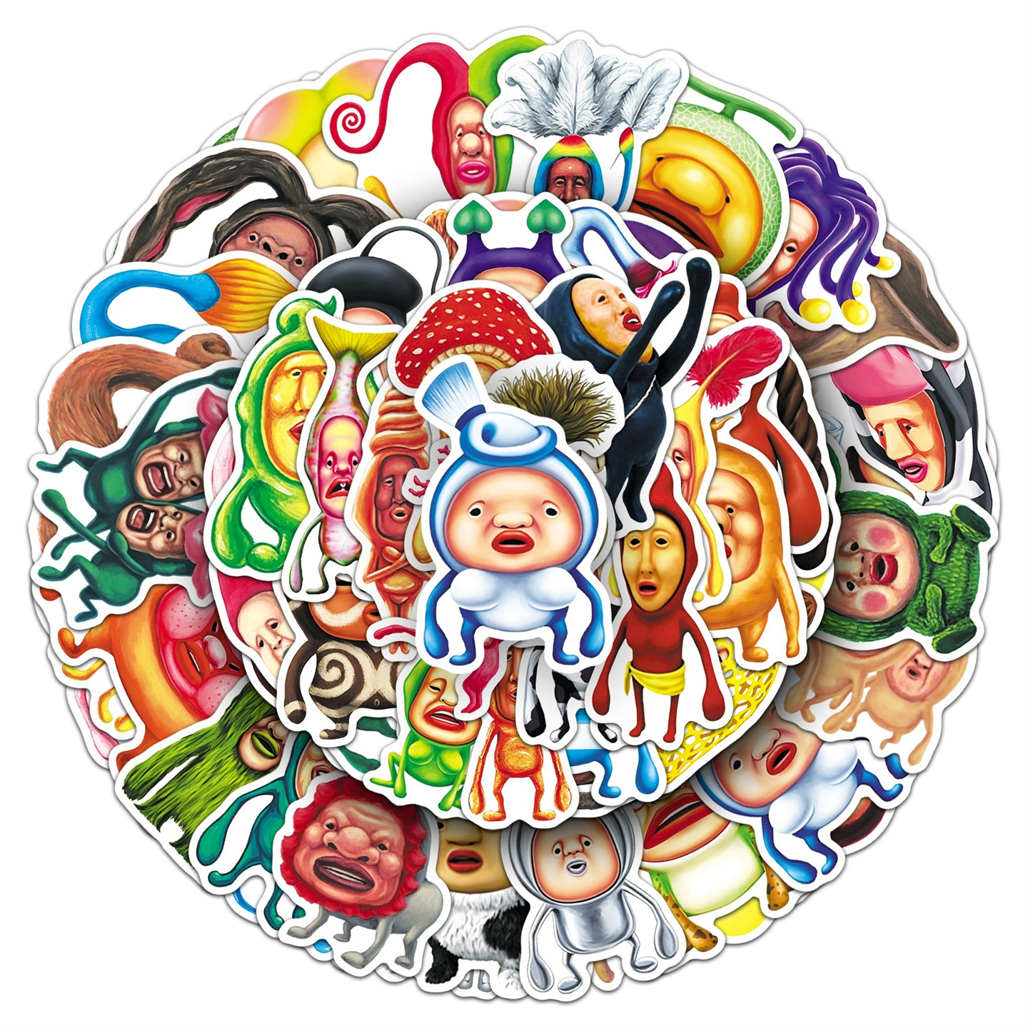 新款50张丑比头家族贴纸KOBITOS