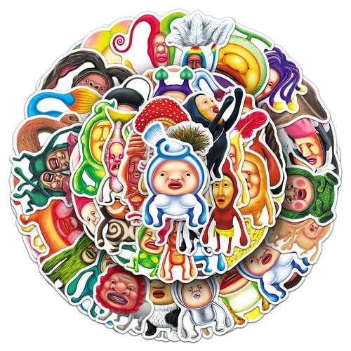 新款50张丑比头家族贴纸KOBITOS