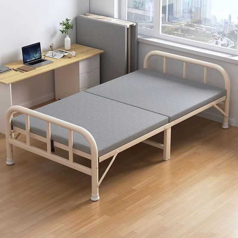 免装简易铁床加固硬板床折叠单人床家居铁架床可折叠出租屋床