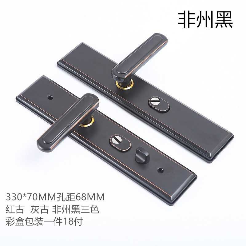 不锈钢双开欧式门锁家用卧室门锁五金防盗门把手执手锁卡门拉手