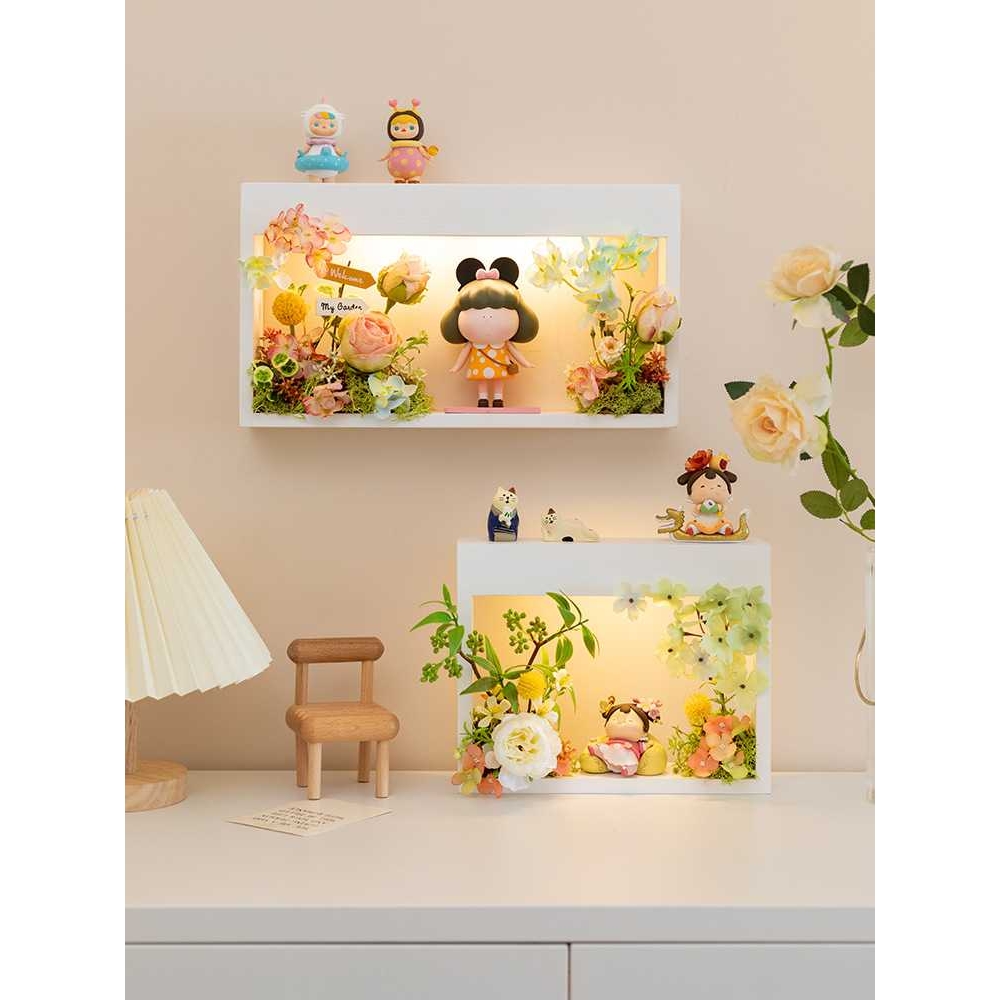 斯依 墙面装饰高级感立体入户玄关仿真花植物壁挂件收纳门洞遮挡