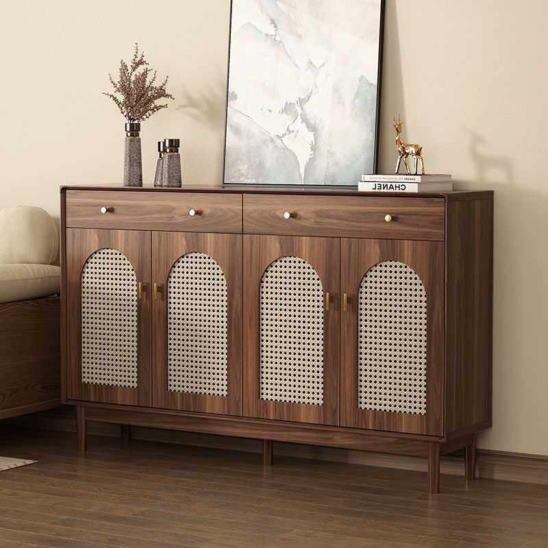 藤编鞋柜实木框家用门口玄关柜简约复古收纳柜储物柜新款门外鞋橱,电子元器件市场,其它元器件,淘宝优惠券,粉丝福利购,淘宝优惠卷