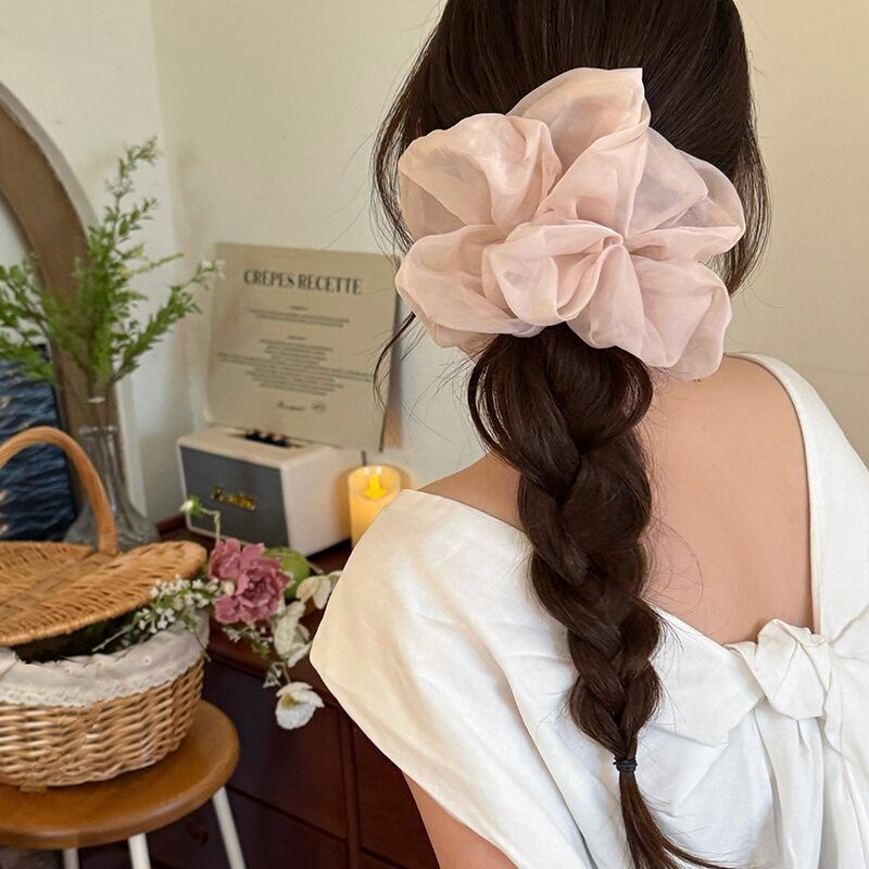 超仙雪纺云朵大肠发圈头r绳2025新款高端橡皮筋女扎头发绳优雅头