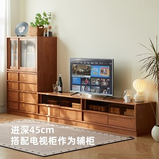 实木高斗柜抽屉柜客厅置物柜电视边柜卧K室收纳柜简约现代储物柜