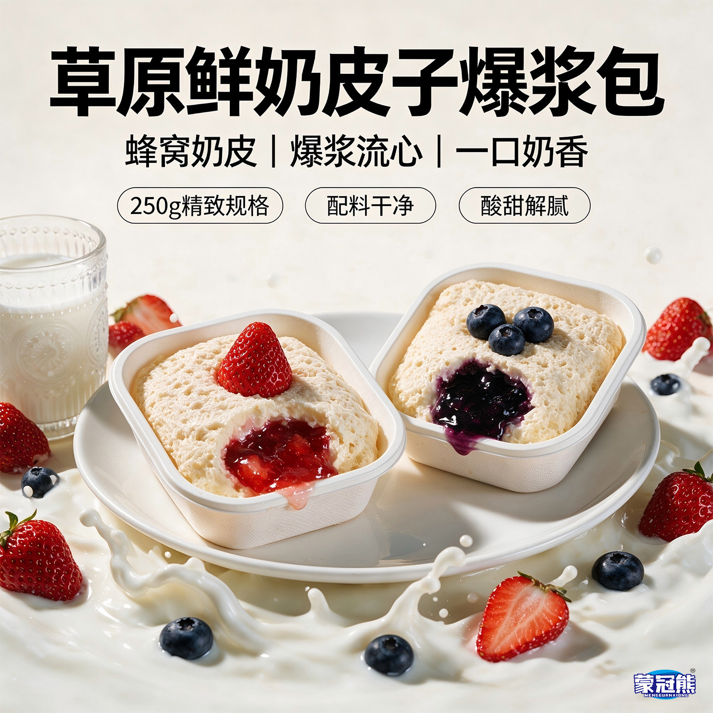 内蒙古特产手工奶皮子爆浆包