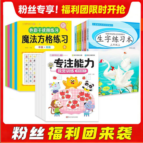 魔法方格练习幼儿专注力手眼协调能力思维专项训练游戏书专项训练Z2