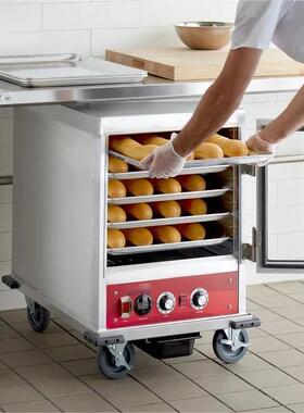 商业厨房保温发酵餐车多功能水蒸气红色欧式餐车面包发酵食物保温