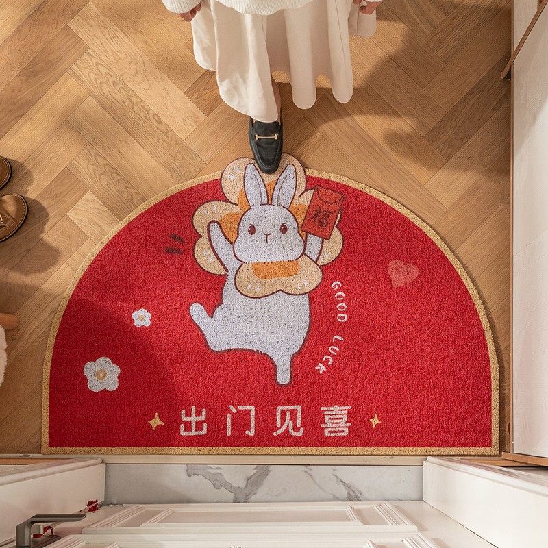 入户门地垫新年2022新款兔年防滑进门垫家用踏脚垫子丝圈门口地毯,居家布艺,入户地垫,淘宝优惠券,粉丝福利购,淘宝优惠卷