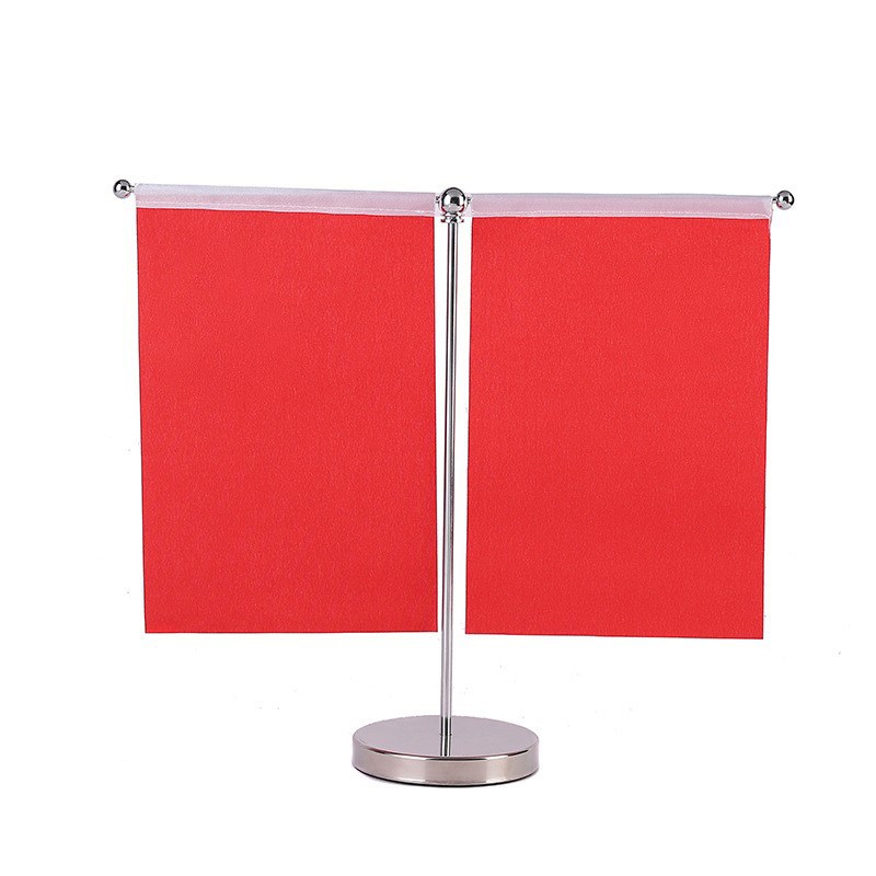 企业办公室布置桌台旗定制logoC签约旗帜贡缎双面会议室桌面摆件