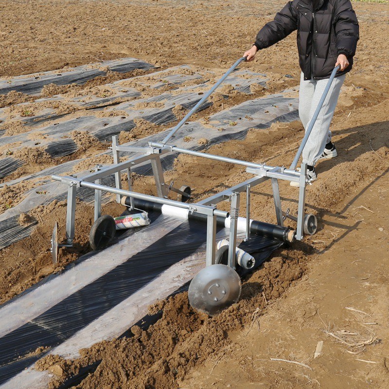 地膜覆盖机盖地膜神器铺膜机x架子盖膜拉地膜手拉式薄膜覆膜机农