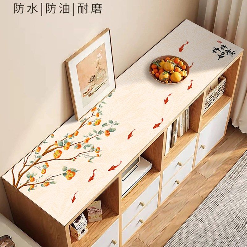 新中式餐边柜垫玄关鞋柜垫防水防油免洗桌布桌垫吧台茶几电视柜垫,居家布艺,桌布,淘宝优惠券,粉丝福利购,淘宝优惠卷