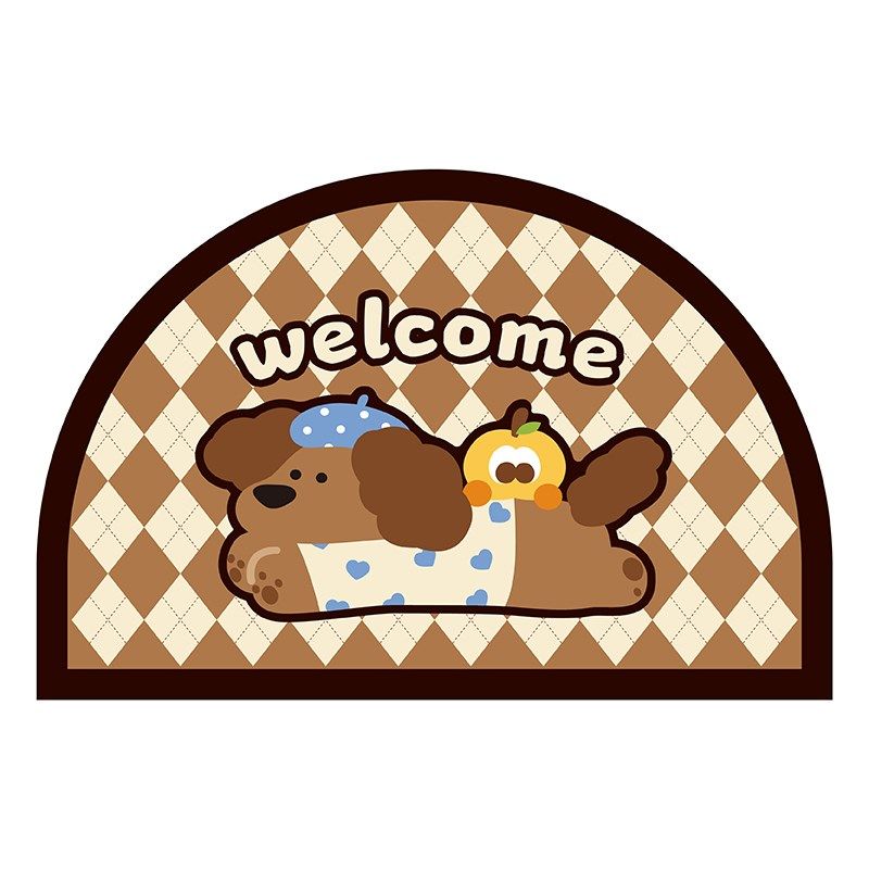 美式复古半圆形地垫入户门垫丝圈防滑脚垫进门玄关门口可裁剪地毯,居家布艺,入户地垫,淘宝优惠券,粉丝福利购,淘宝优惠卷