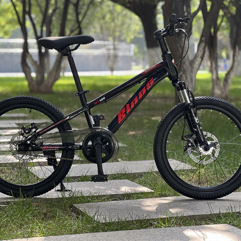 BLNOS铝合金探岳自行车避震越野碟刹山地20寸2S2寸单速中大童学生