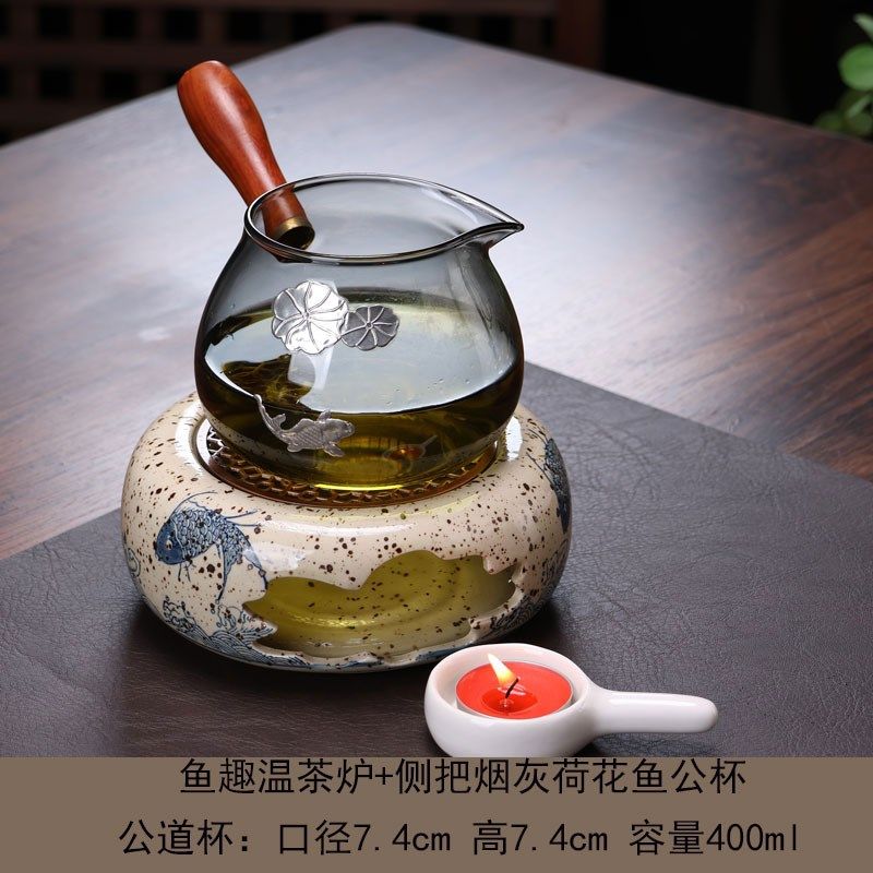 陶瓷蜡烛加热温茶器公道杯保温底座功夫茶道茶具小型暖茶炉醒茶器,餐饮具,煮茶炉,淘宝优惠券,粉丝福利购,淘宝优惠卷