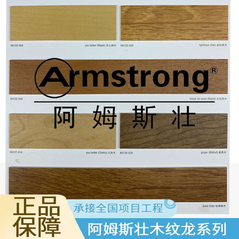 阿姆斯壮pvc地板 Armstrong木纹龙系列 学校展厅加厚耐磨塑胶地板