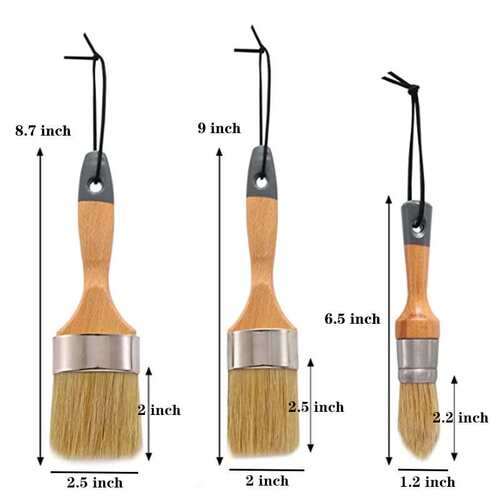 Painting brush Round head brush Paint brush 4-piece set gray