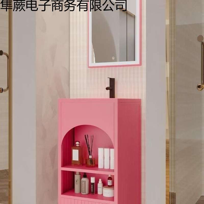 工业风储物洗手池个性复古洗漱柜一体洗手台烧烤火锅店网红立柱盆
