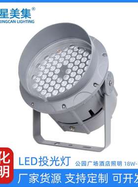 彩色公园假山照树户外防水LED桥梁投光灯18W24W36W54W60W72W