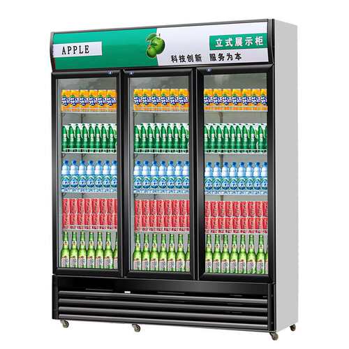 超市冰柜饮料展示柜冷藏保鲜柜啤酒柜商用双开门冷柜单门立式冰箱