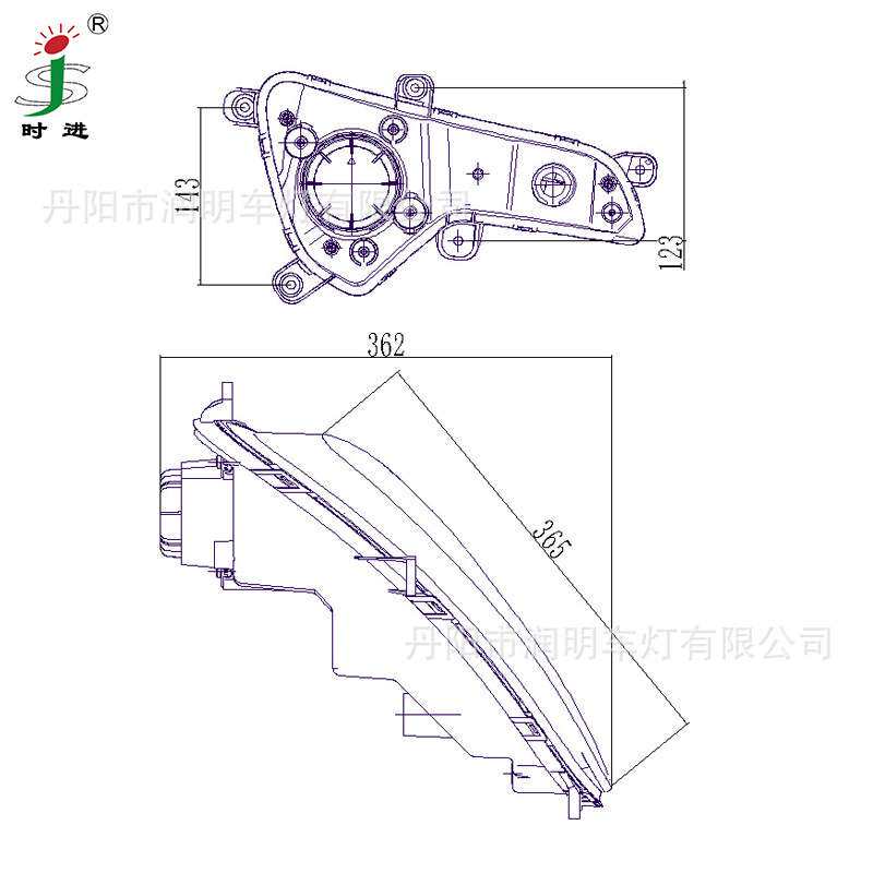 时进 ATV/UTV全地形四轮电动汽车前照灯LED带透镜前脸大灯直