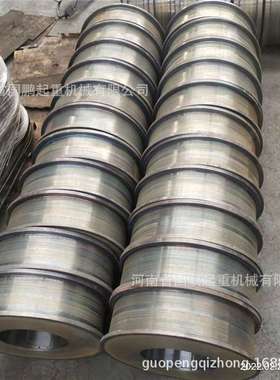 电动单双梁LD500行走驱动轮平面凹面齿圈龙门吊轨道轮连体轮