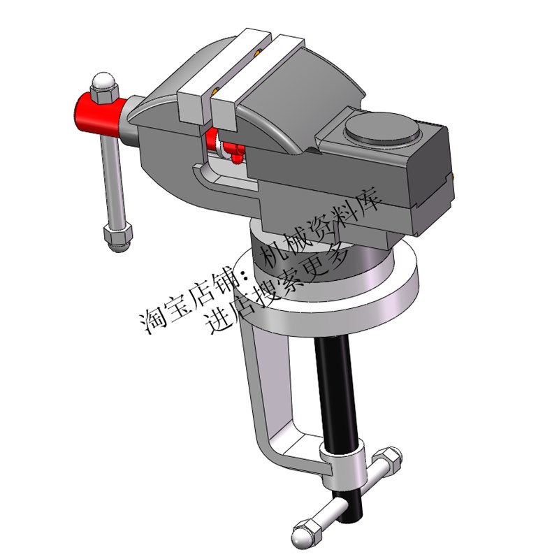 详细台式虎钳3D图UG NX10.0零件图装配体图含参数可编辑【893】